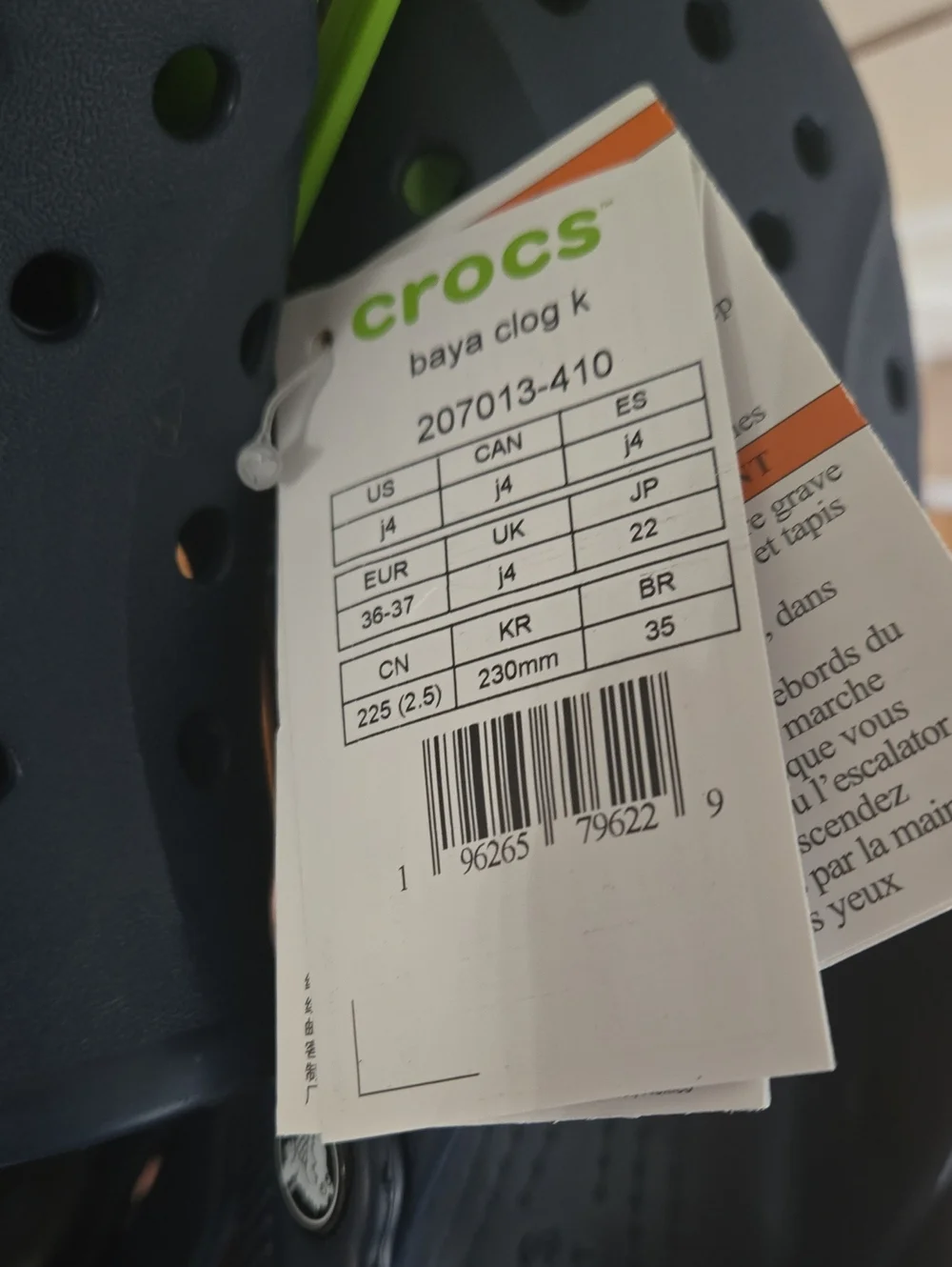 CROCS Kids' Classic Clog in Navy Blue